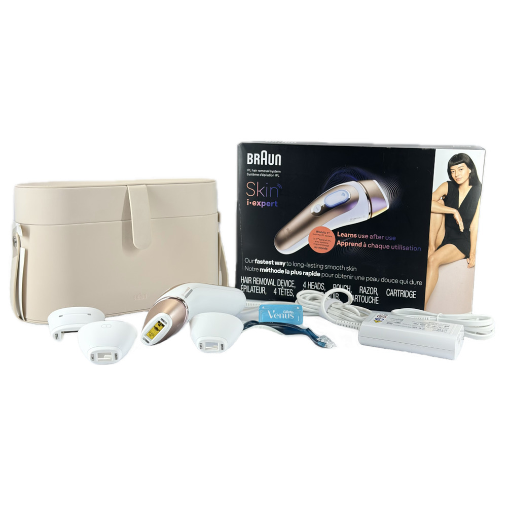 Braun Skin i·expert Smart IPL Hair Removal System Smart 4 Heads Vanity Case 6036